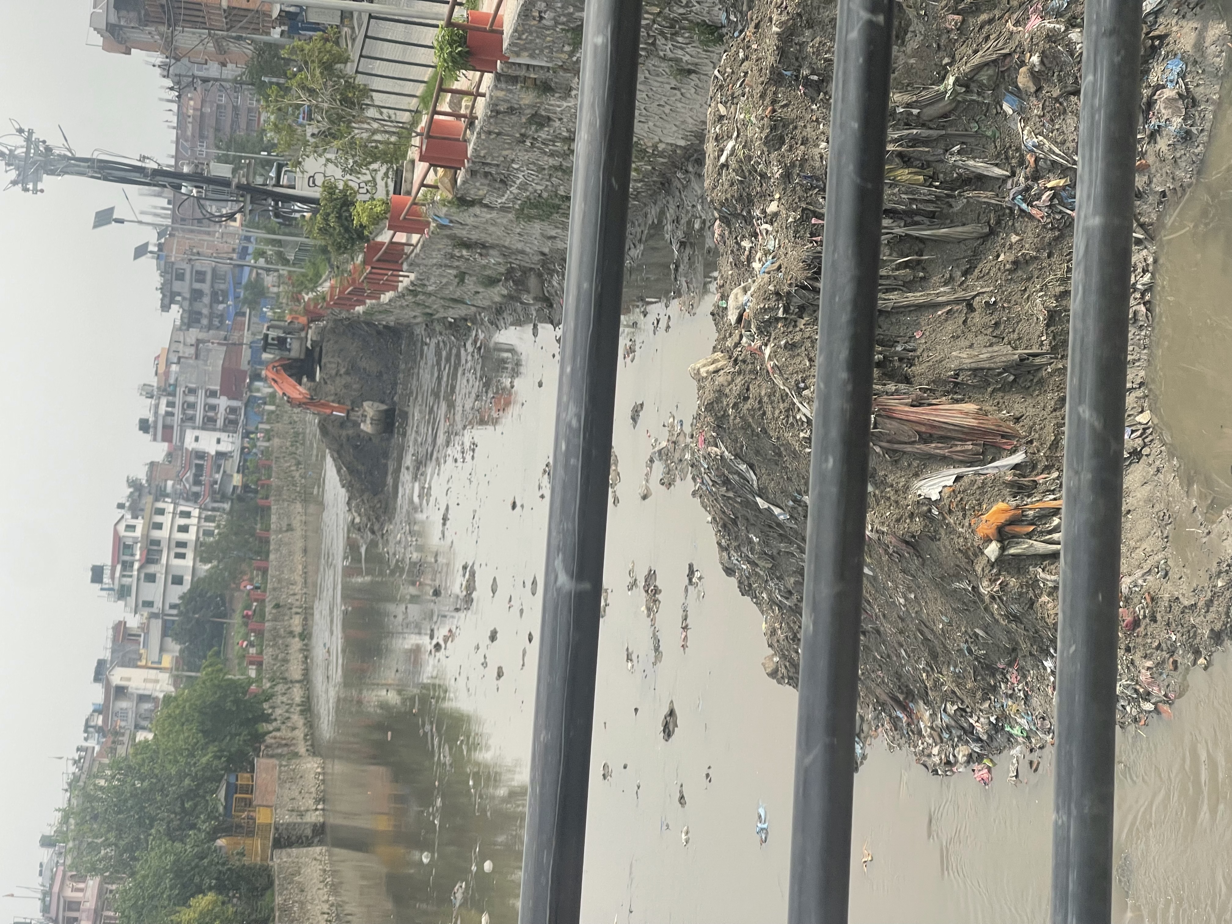 A cleared river channel in Kathmandu, 2025